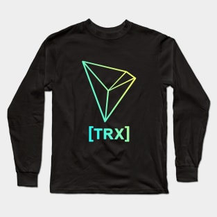 TRX / TRON CRYPTO SHIRT ! OFFICIAL GRADIENT LOGO Long Sleeve T-Shirt